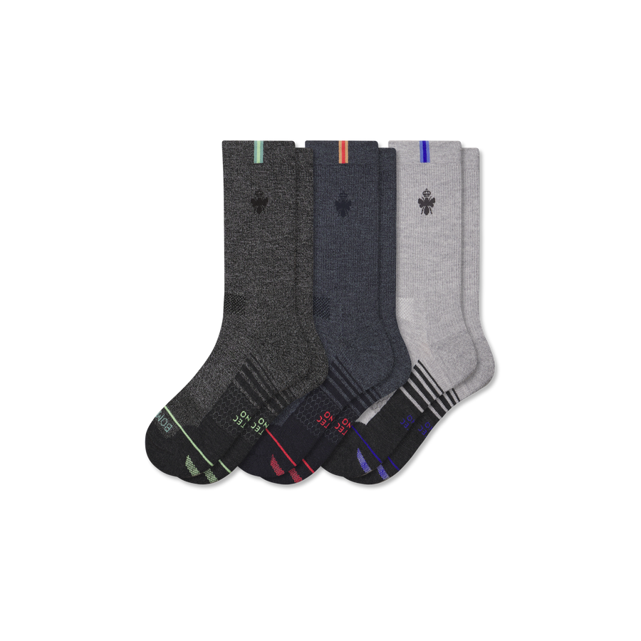 Women's Merino Wool Blend Run Calf Sock 3-Pack - Studio Ankle Rotation
