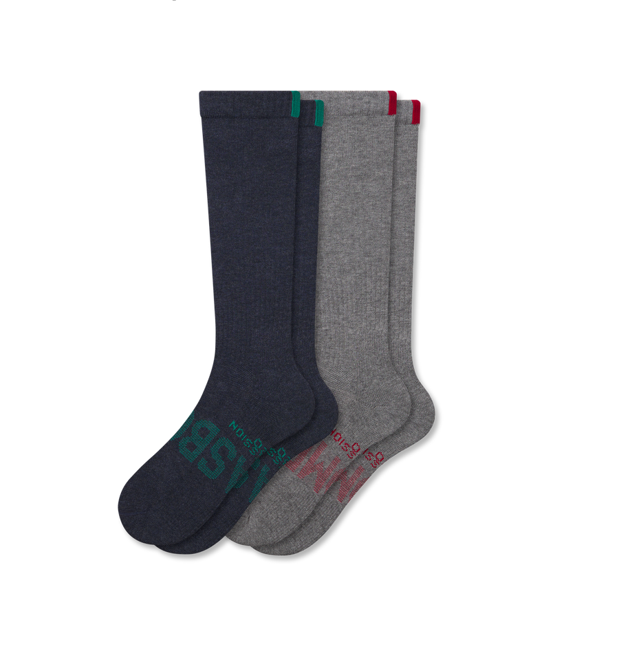 Men’s Everyday Compression Sock 2-Pack Gift Box - Dynamic Motion Hold