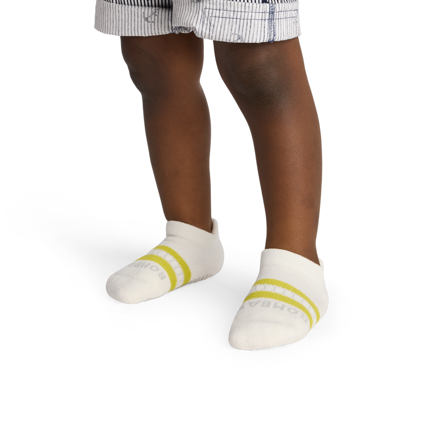 Toddler Solids Gripper Ankle Sock 4-Pack - Daily No Show Cushion