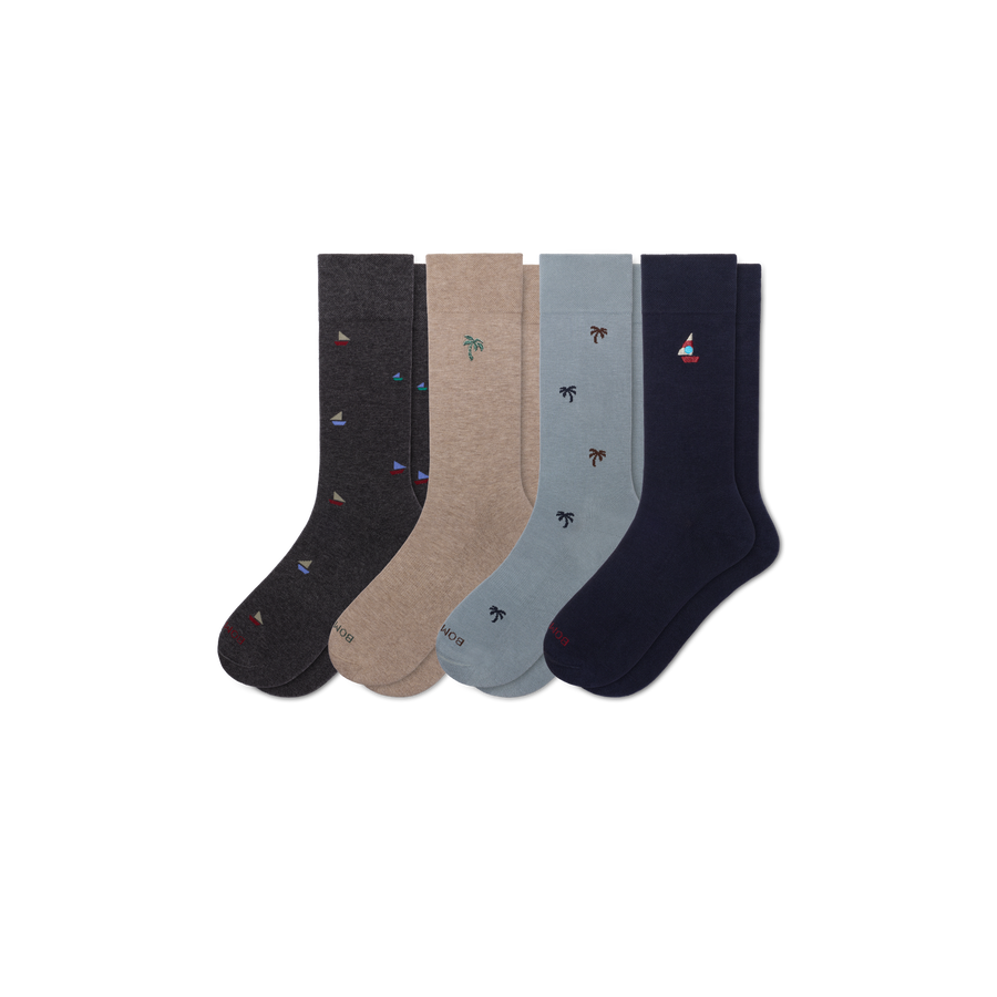 Men's Dress Calf Sock 4-Pack - Outdoor Everyday Move