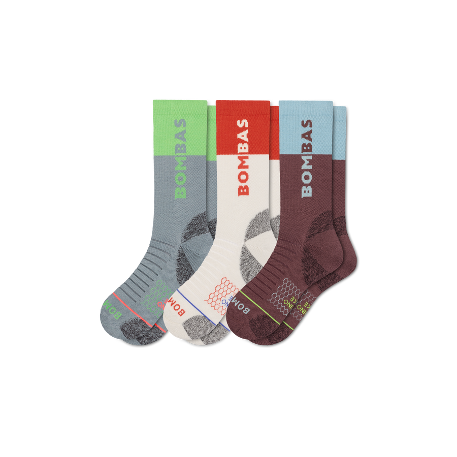 Women's Merino Wool Blend Hiking Calf Sock 3-Pack - Classic Weekend Cushion