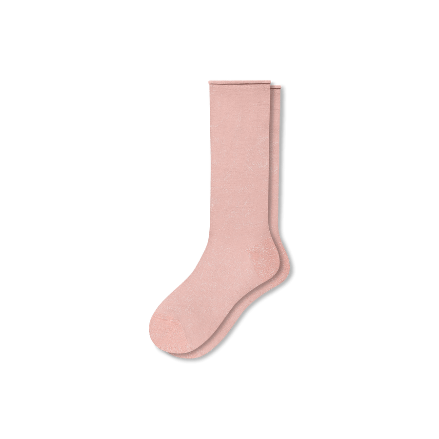 Women’s Sheer Sparkle Calf Socks - Steady Court Wear