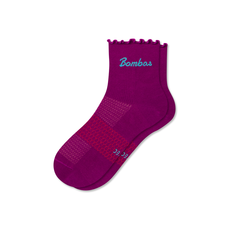 Women’s UltraLite Ruffle Sport Quarter Socks - Active Crew Pair