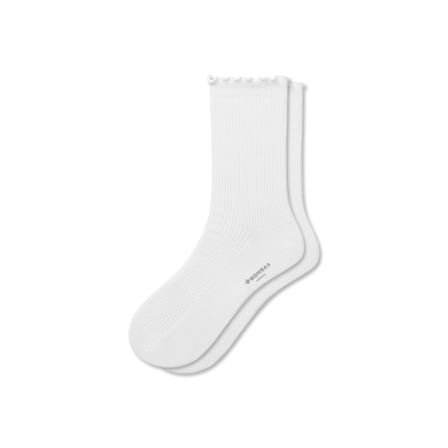 Women's Ruffle Rib Half Calf Socks - Cushion Studio Pair