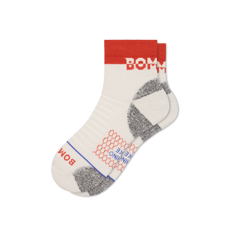 Men's Merino Wool Blend Hiking Quarter Socks - Smooth Lounge Support