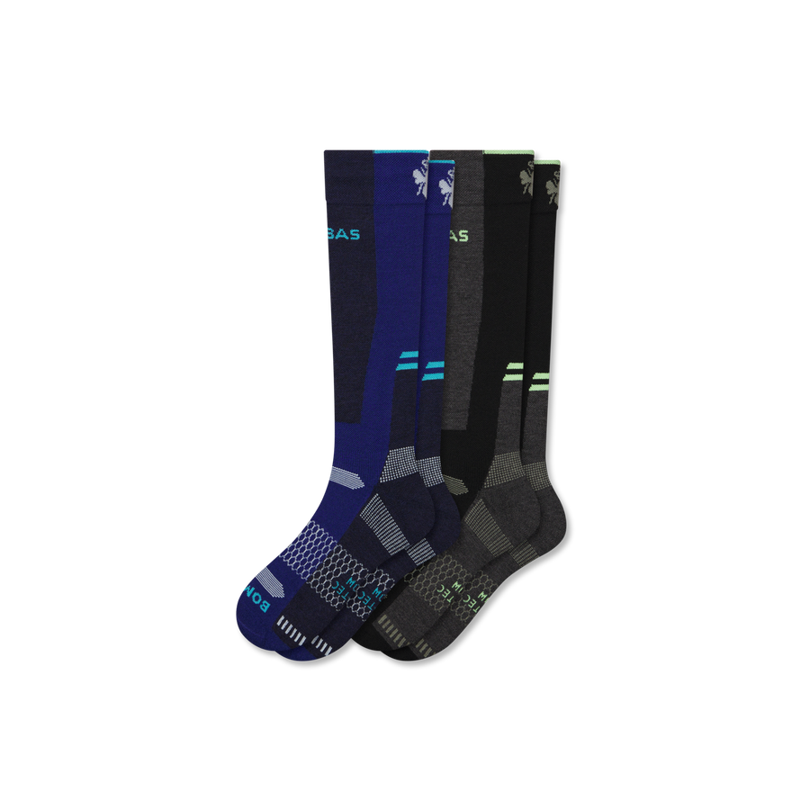 Women's Mid-Cushion Merino Wool Blend Ski & Snowboard Sock 2-Pack - Modern Trail Rotation