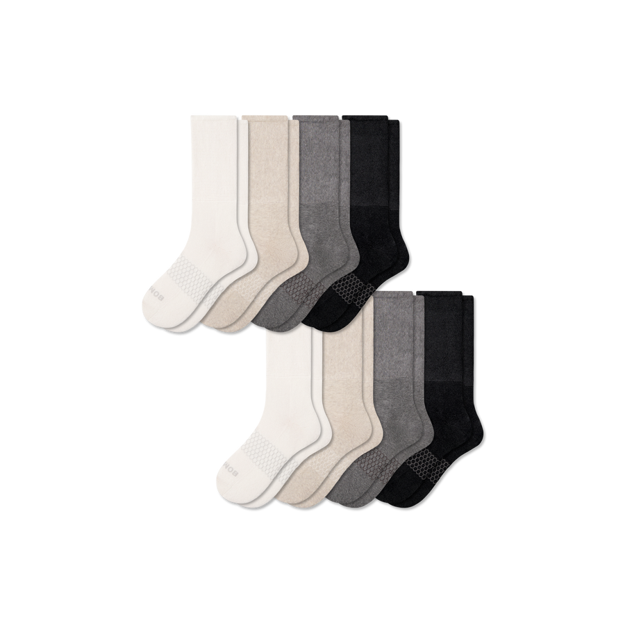 Men's Wide Calf Sock 8-Pack - Smooth Ankle Fit