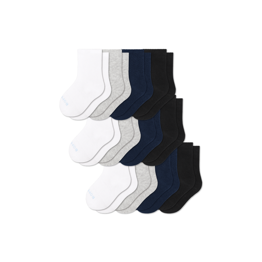 Junior Lightweight Calf Sock 12-Pack - Smooth Shift Wear