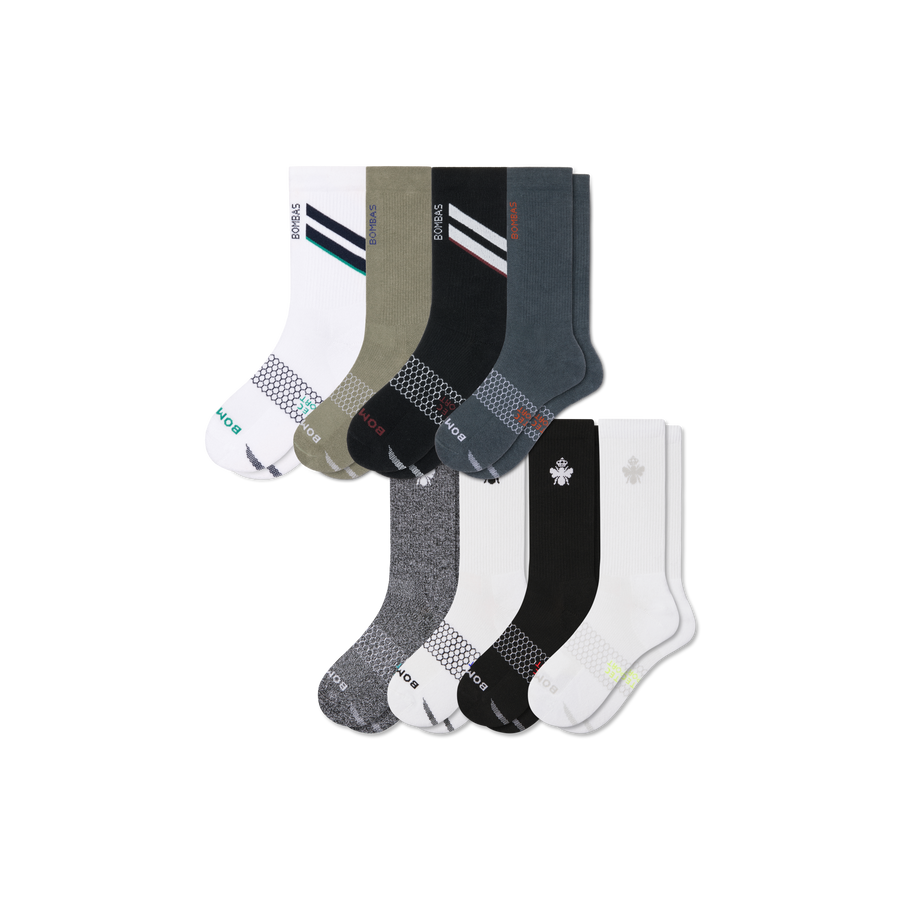 Men's All Sport Calf Sock 8-Pack - Steady Crew Cushion