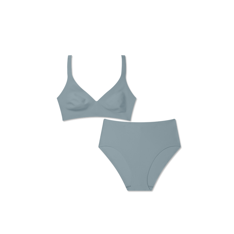 Women’s No Show Plunge Bralette + Hipster Pack - Smooth Finish