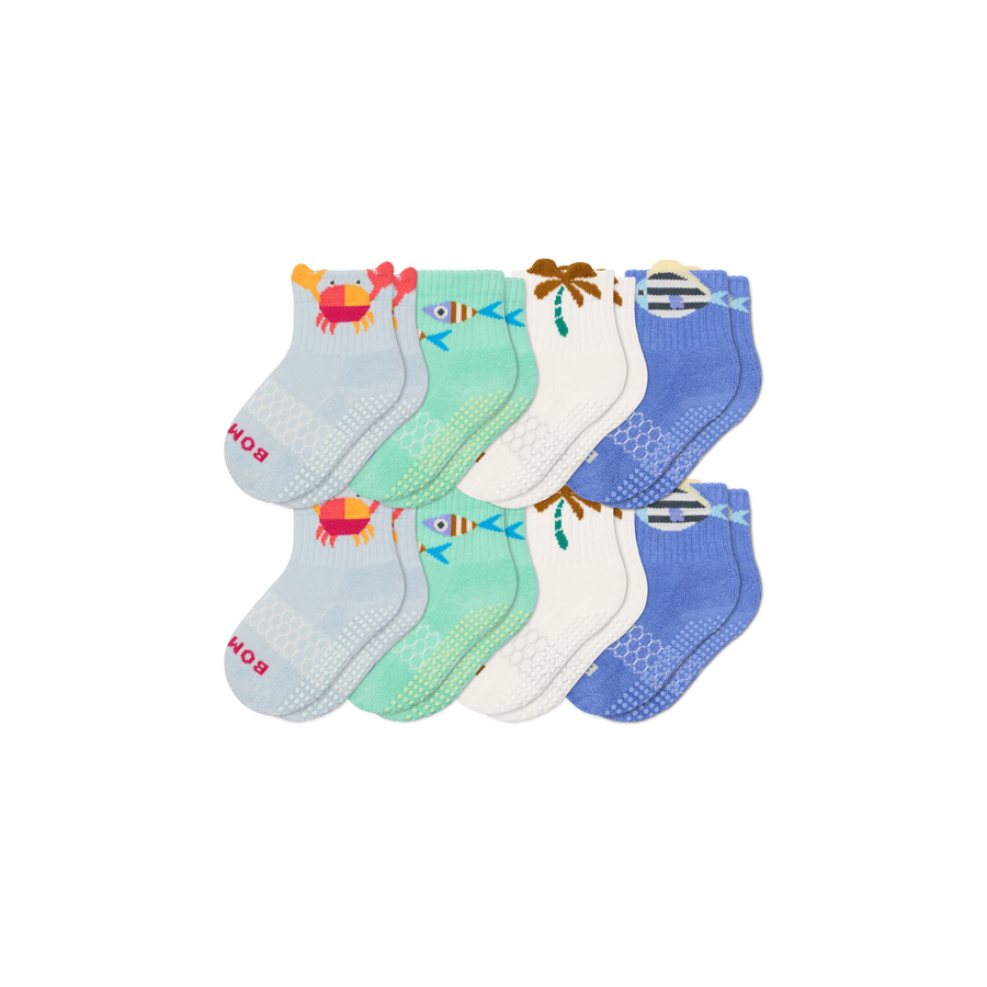Toddler Gripper Calf Sock 8-Pack - Everyday Home Step
