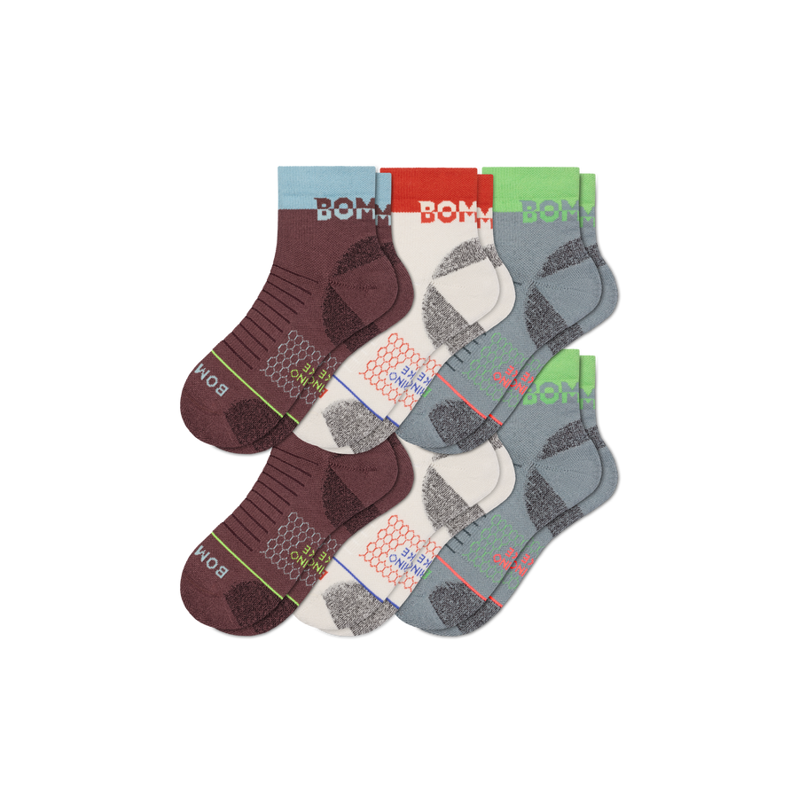 Women's Merino Wool Blend Hiking Quarter Sock 6-Pack - Smooth Wear